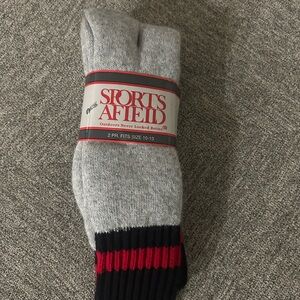 Vintage Sports Afield Gray Socks- New in Packaging- 2 pack fits size 10-13